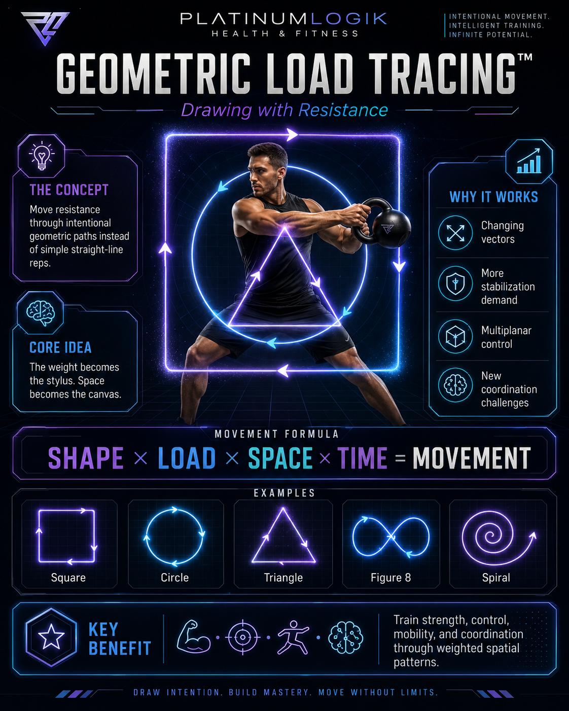 Geometric Load Tracing — The weight becomes the stylus, space becomes the canvas